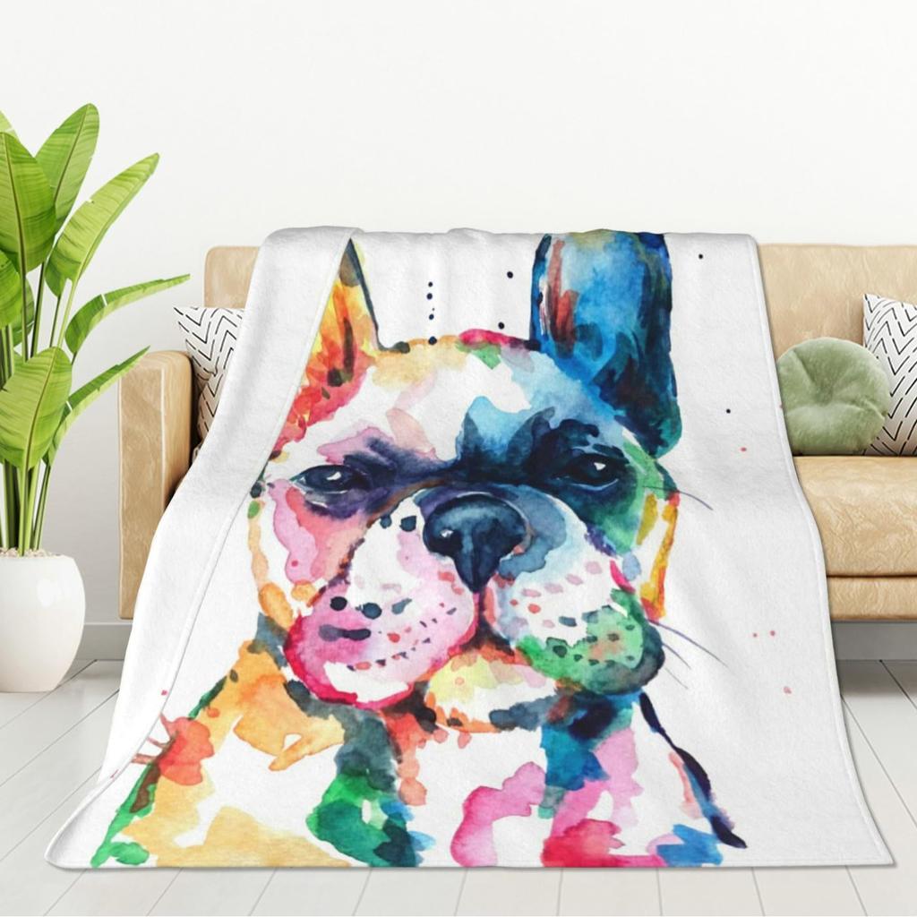 Brown Rust Color Printed Blanket for Sofa Bed Travel Camping Living Room Office Conditioning Blanket for All Seasons Gifts