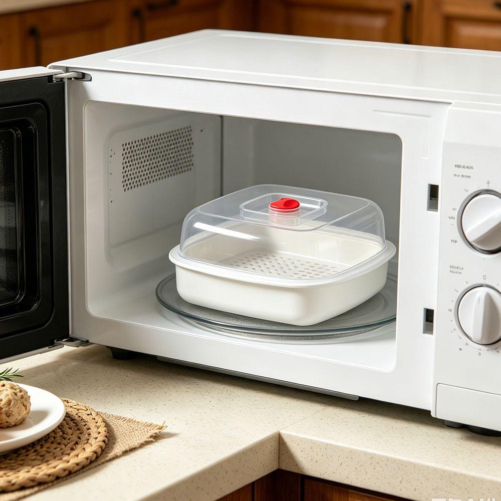 Food Grade Plastic Microwave Oven Steamer Box Microwave Vegetable Steamer  Daily Meal Preparation
