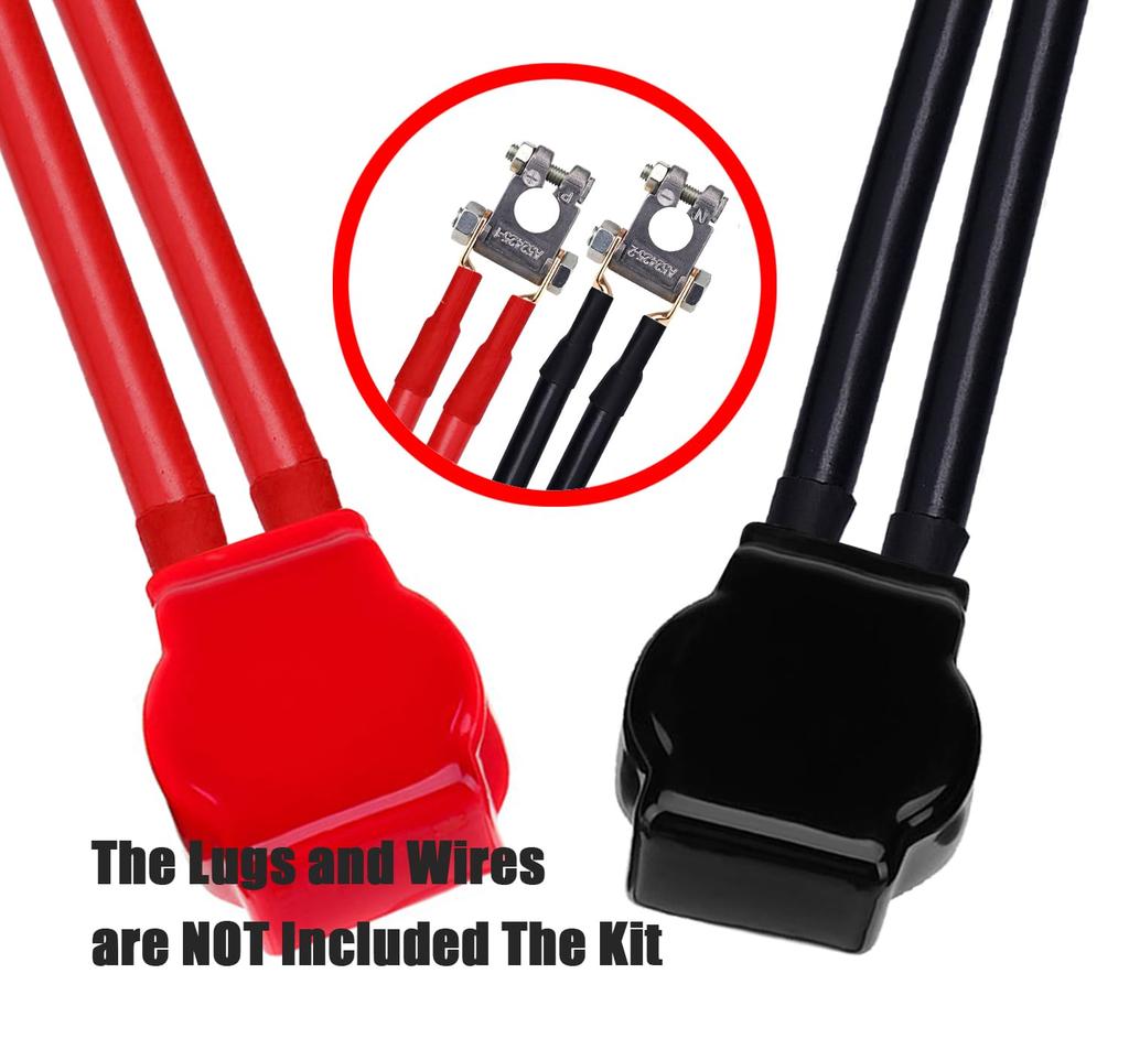 Ampper Top Post Military Spec Terminals and Cover Kit for Marine Boat RVs and Vehicles (1 Pair and Cover)