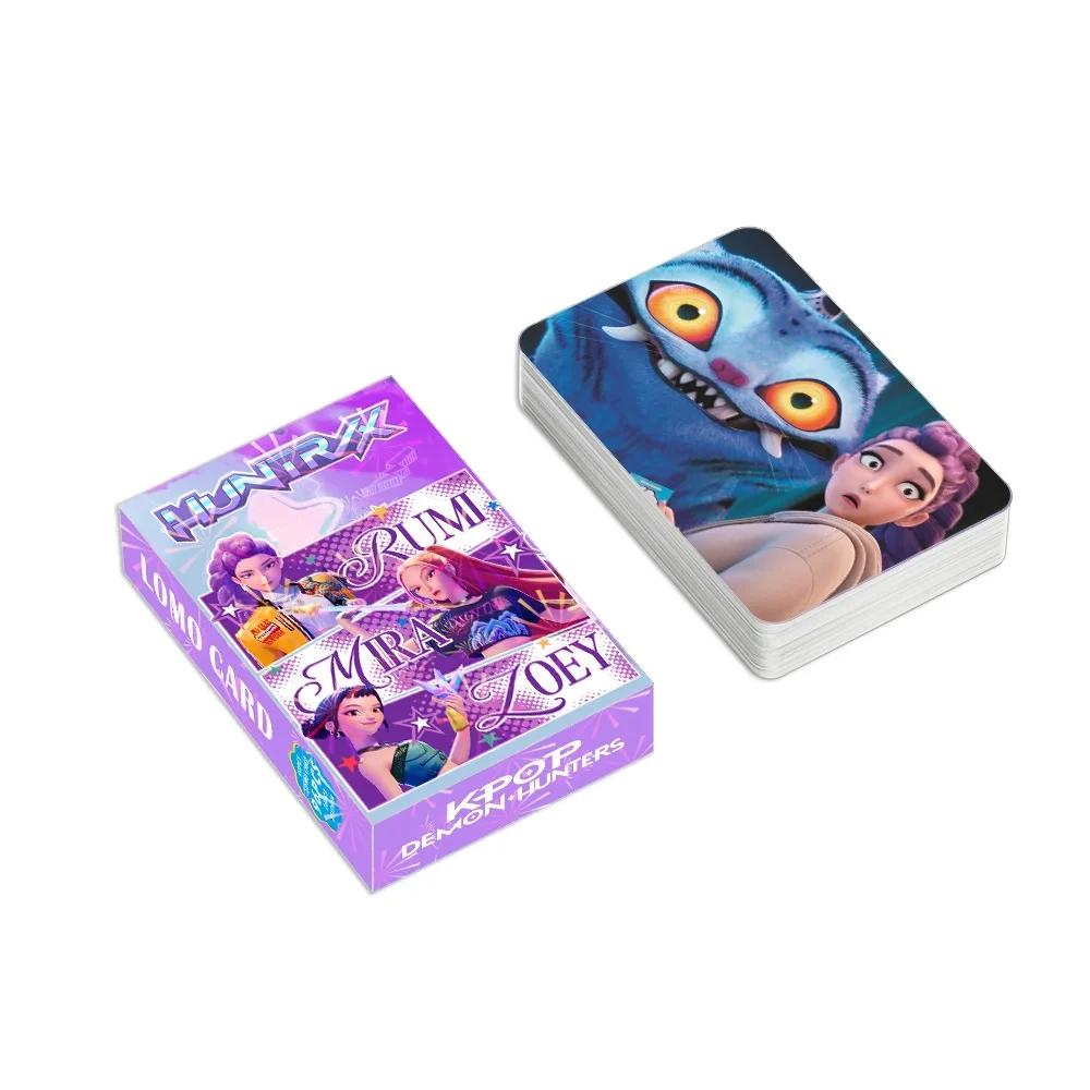 K-POP Dívčí skupina Lovci démonů Holografická sada sběratelských karet - 30/92 kusů Anime sběratelské LOMO karty Dárky pro fanoušky K-POP