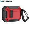 KEYSION Luxury Protective Earphone Case for AirPods Pro 3 2025 Soft TPU+PC Shockproof Cover With Switch Lock Mountaineering Hook