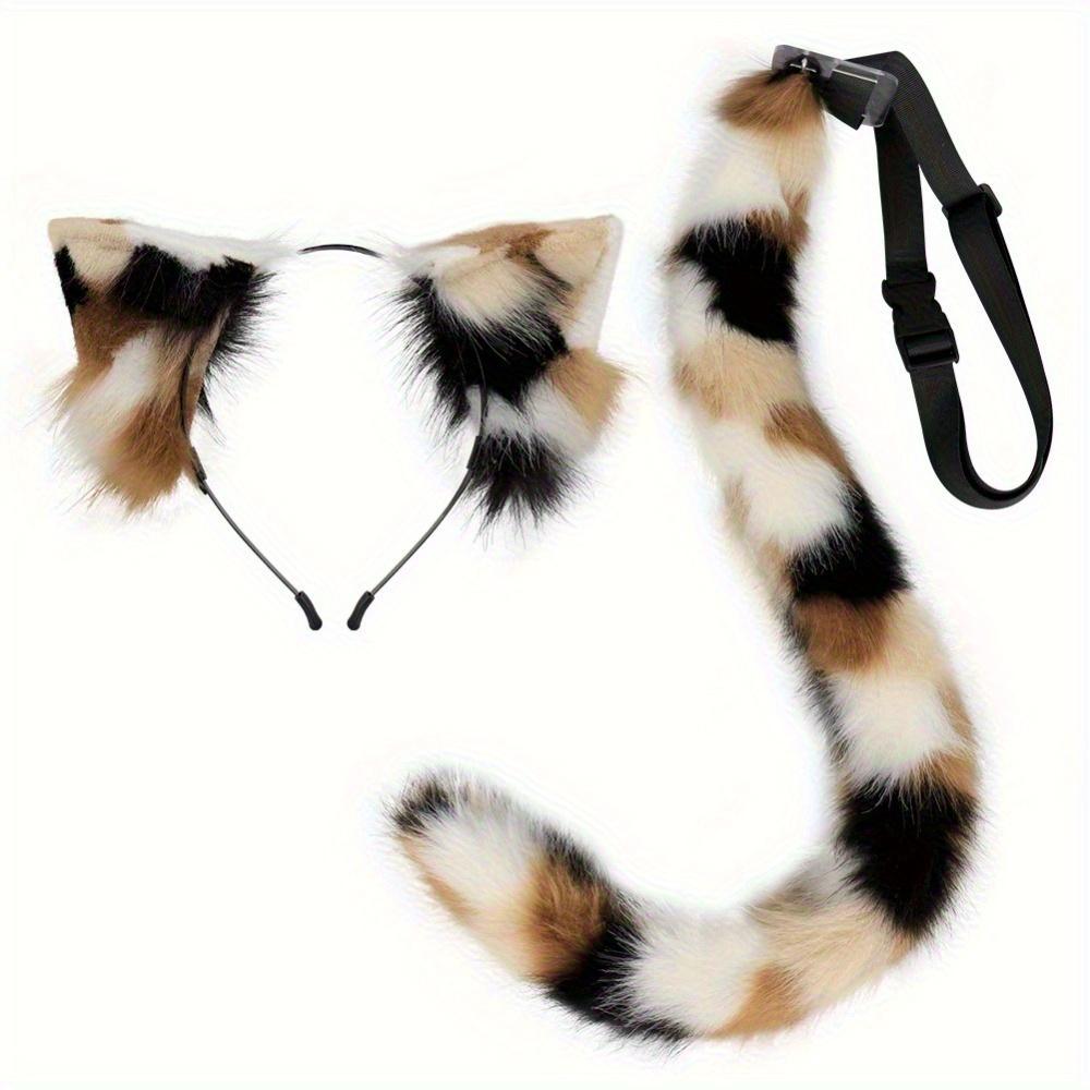 Plüsch-Katzen-Stirnband mit Schwanz-Kollektion: Wesentliche Tierohren- und Schwanz-Requisiten, entworfen für Comic Con Cosplay, Praktisches Haushaltsprodukt