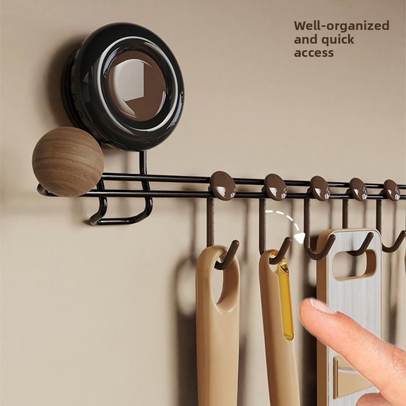 Suction Cup Door Hook Organizer With Strong Load Capacity For Bedroom Wall Storage