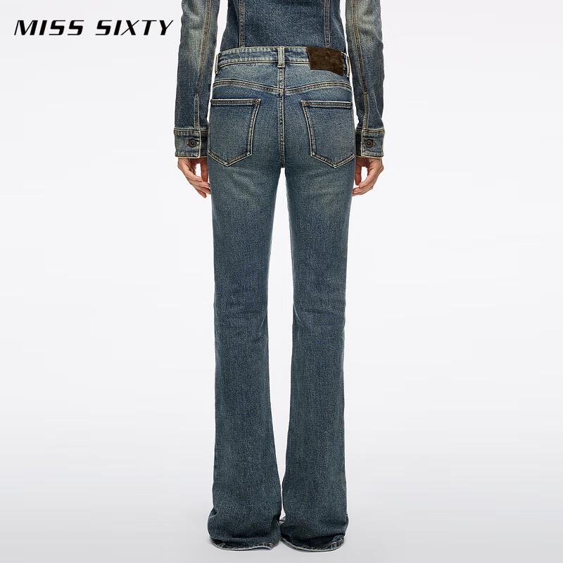 MISS SIXTY Women's Yang Mi Distressed Slim Flare Jeans, Winter 2025