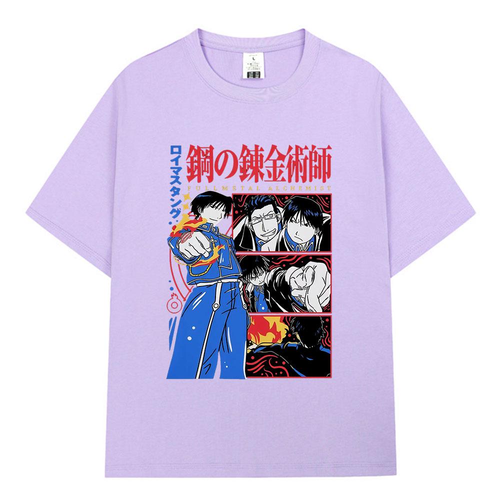 Anime Fullmetal Alchemist Edward Elric Alphonse Elric Graphic Tshirts Unisex Women Clothing Fashion Cotton Short Sleeve T Shirts