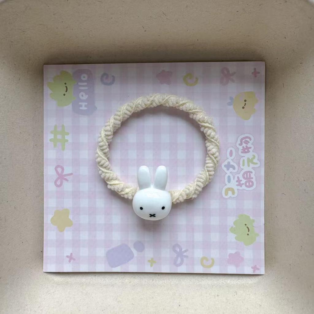 Miffy Macaron Hair Tie: Adorable, High-Elasticity, Durable Ponytail Scrunchie