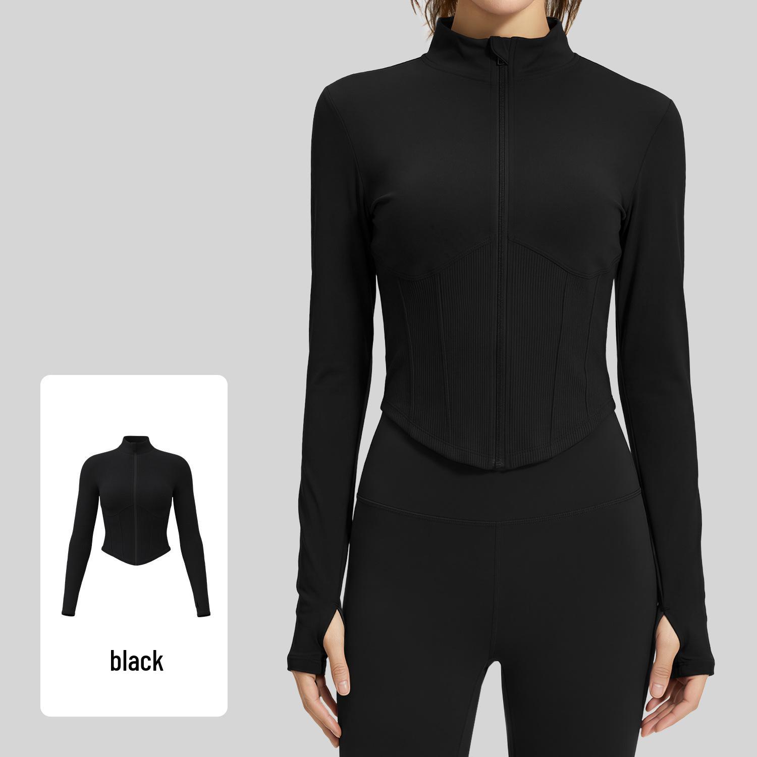 

Women s Autumn/Winter Stand-Up Collar Jacket for Yoga, Running, Pilates, and Fitness XL