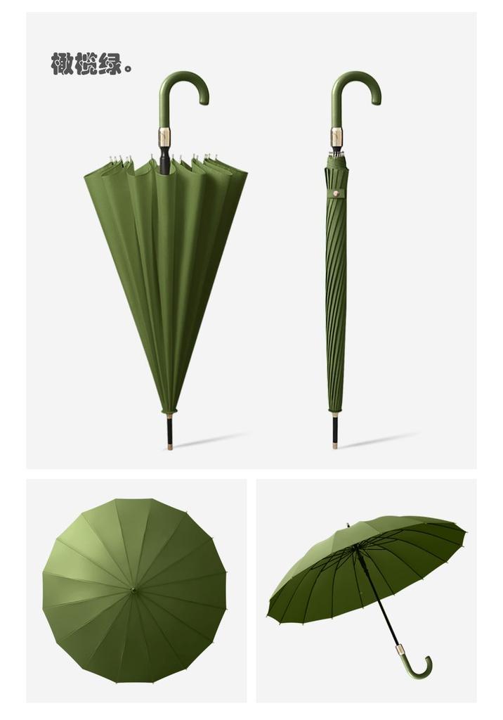 Mido 16 Bone Water Blooming Umbrella Female Long Handle Double Sunny Umbrella Large Automatic Windproof Umbrella for Male and Female Students