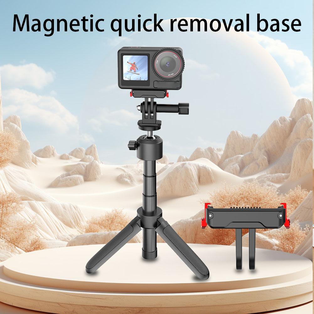 Magnetic Camera Stand Mount Adapter Two Claw Magnet Base Mount Tripod Adapter for DJI Osmo Action 5 Pro/4/3 Camera Accessories