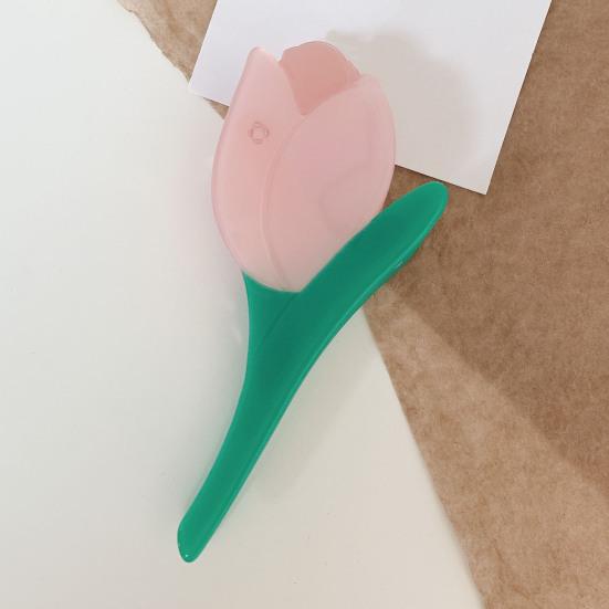 Bright Color Crossing Teeth Big Hair Clip Acetic Acid Tulip Sunflower Shape Bath Hairpin Styling Tool