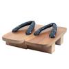 KYOETSU Men's Geta Sandals with Two-Toothed Straps and Patterned Straps, Paulownia Wood (Natural Size 10, 26.0 cm)