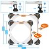 DEWEL Washing Machine Stand with Large Suction Cup Height High Includes Height Adjustment Weight Capacity Approximately Sound and Vibration Reduction