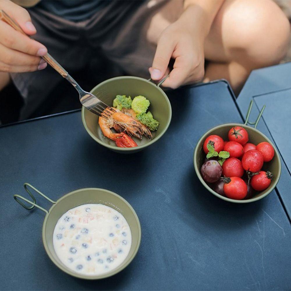 

Reusable Camping Cup Durable Compact Mug Easy To Store Barbecue Food Bowl Tableware