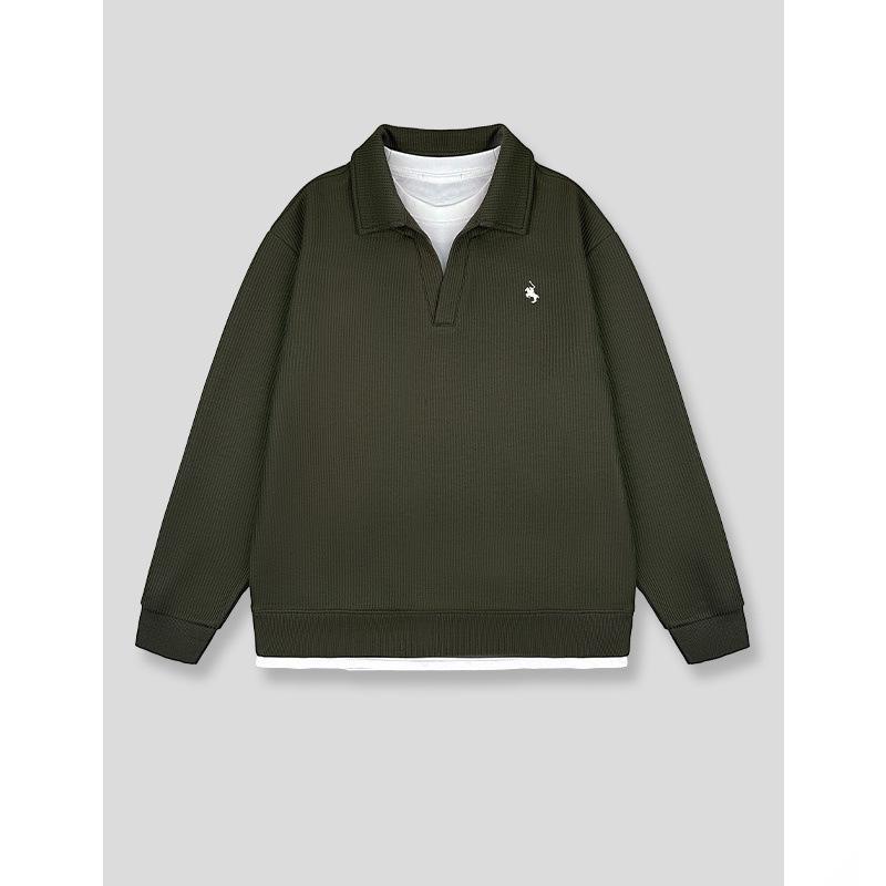 Heren Trendy Effen Kleur Capuchon met Kraag - Herfst/Winter Casual Losse Mode Top