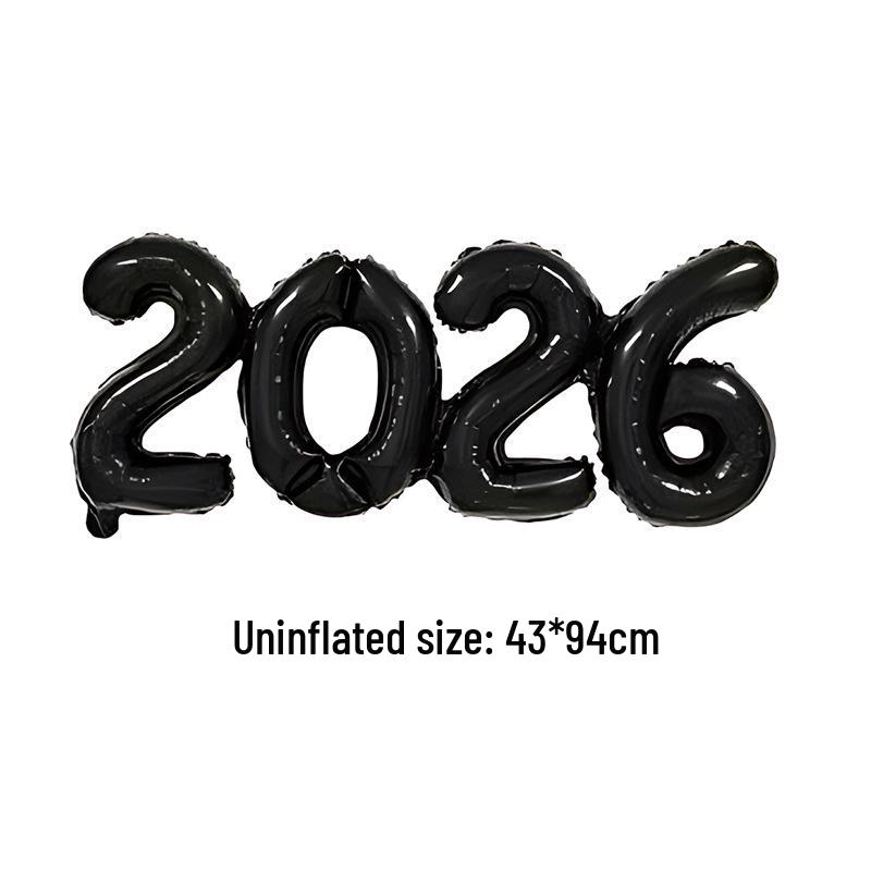 2026 Digitální Nový rok Korunový Kombinéza & Balónová Párty Dekorace Sada