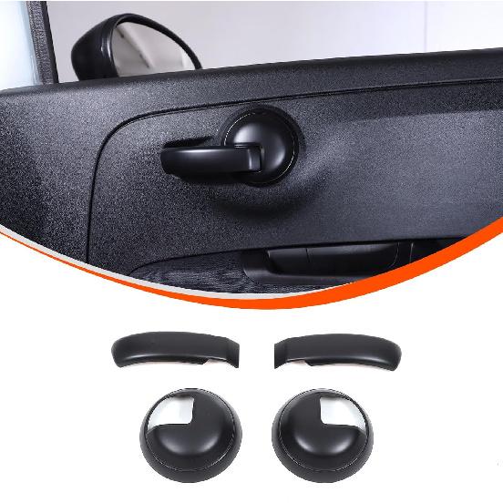 

4PCS Inner Door Handles Cover Trim Compatible with Fiat 500/500 Abarth 2010-2024 Car Inner Door Handles Cover Protector Trim ABS Interior Decorative