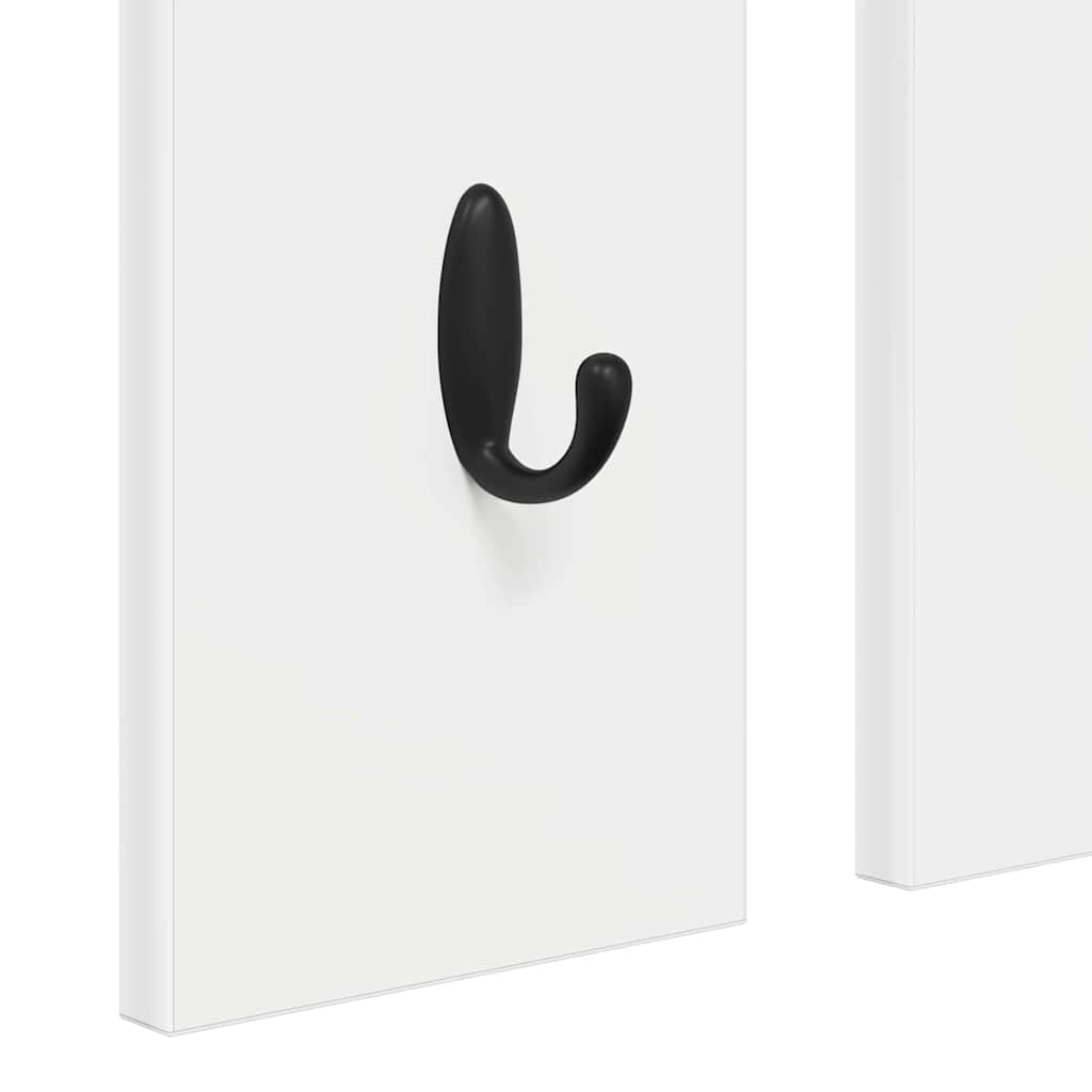 Wall Mounted Coat Rack with Shelf White 84 X 10 X 80 Cm