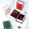 Creative Book Shape Jewelry Storage Box Flip Cover Vintage Gift Packaging Box Mini Pendant Box for Valentine's
