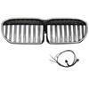 Double Slat Gloss Black Front Grill Grille Fit BMW 7 Series G11 G12 2019-2022