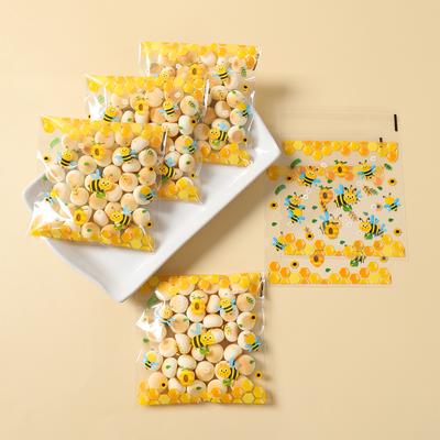 50/100pcs Summer Little Bee Candy Bags Plastic Self-sealing Bags for Kids Birthday Party Cookie Packaging Bags Party Supplies