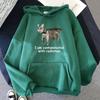 I'm Contaminated with Radiation Meme CAT Hoodies Cartoon Funny Graphic Printing Sweatshirts with Pocket Winter Men Unisex Hoodie