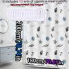 Simple small shell shower curtain Bathroom waterproof curtain opaque privacy protection easy to scrub toilet decoration curtain