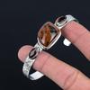 Daughters Day Sale 925 Sterling Silver Mahogany Obsidian Gemstone Garnet Bangle
