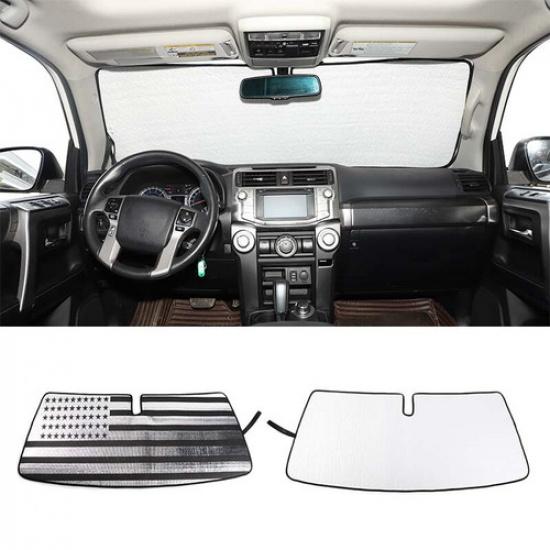 Windshield Sunshade Sun Shade Visor Heat Shield Cover For 4Runner 2017+ US Flag