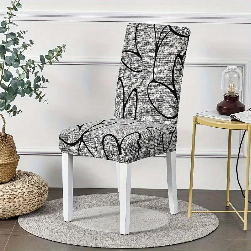 

1Pc Dining Chair Cover Print Elastic Chair Slipcover Comfortable Seat Case Stretch Chair Covers For Wedding Hotel Banquet