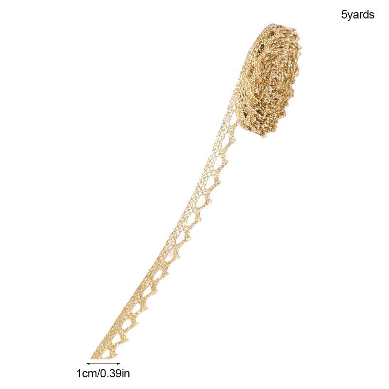 5/10Yard Gold Silver Lace Net Trim Ribbon Curve Lace Fabric Sewing Centipede Braided Lace Wedding DIY Clothes Craft Accessories