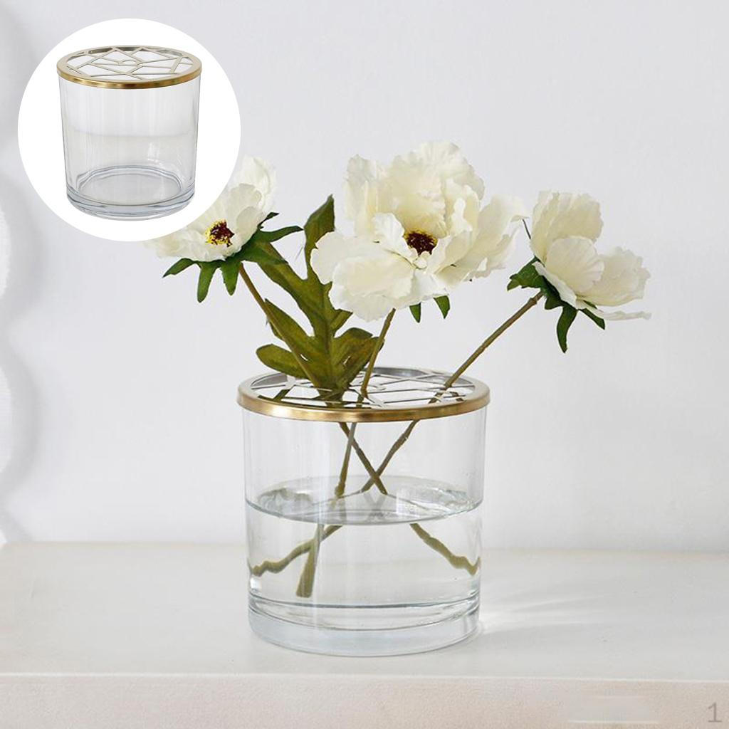 

Clear Vase for Floral Arrangements, Terrarium Planter, Spring Garden Wedding Party Table Decor Irregular Lid 12cm