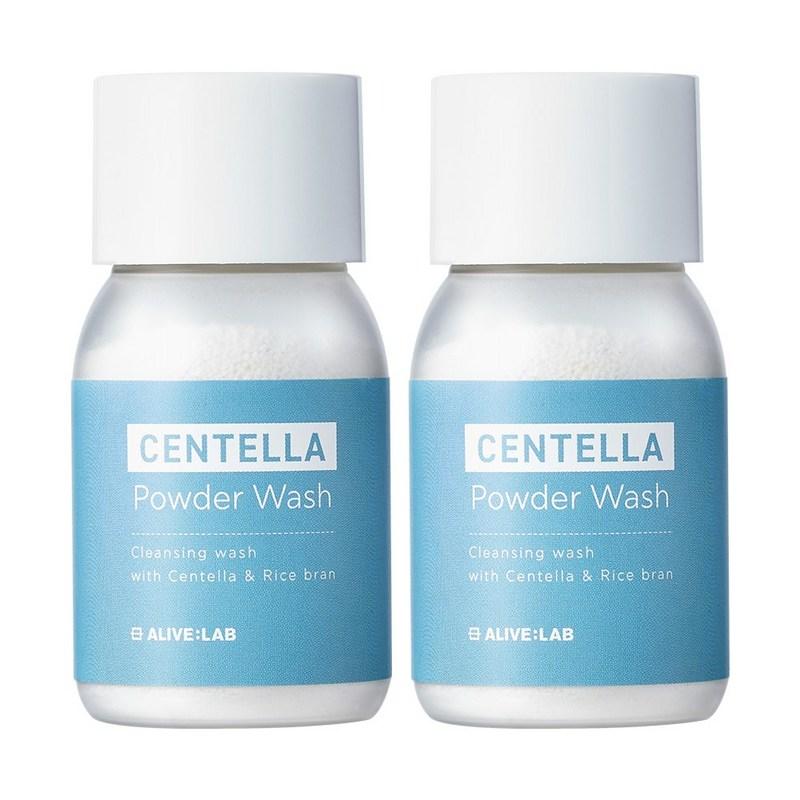 Alive Lab Centella Powder Wash Enzyme Facial Cleanser / Travel Cleanser / Mildly Acidic Cleansing, 20g, 2 pcs