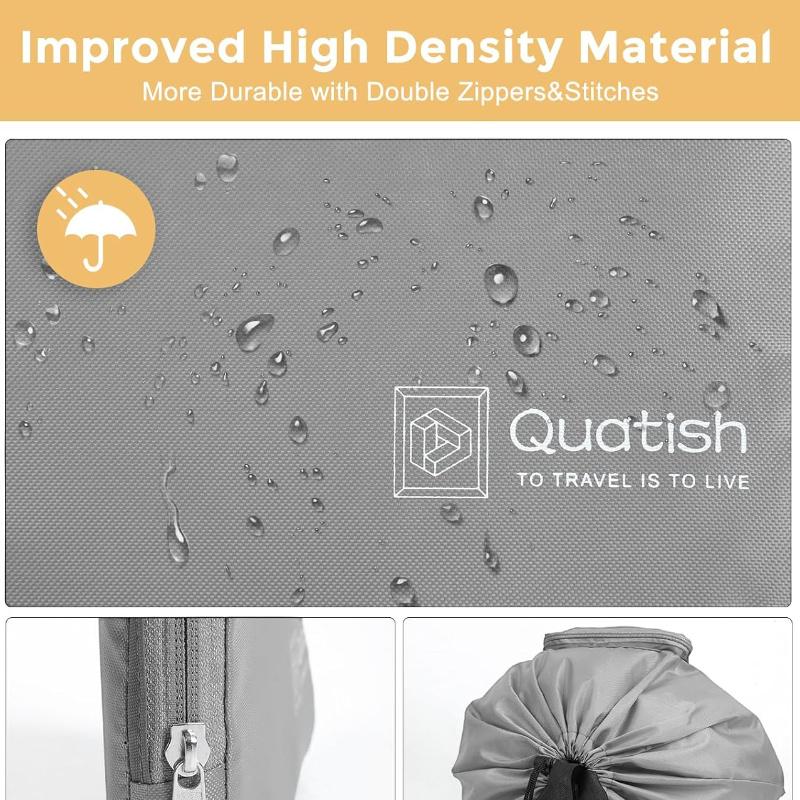 Multipurpose Nylon Laundry Bags with Drawstring Closure, Foldable Washable Travel Clothes Bag, Durable Woven Rectangle Shape, with Handle, for Luggage