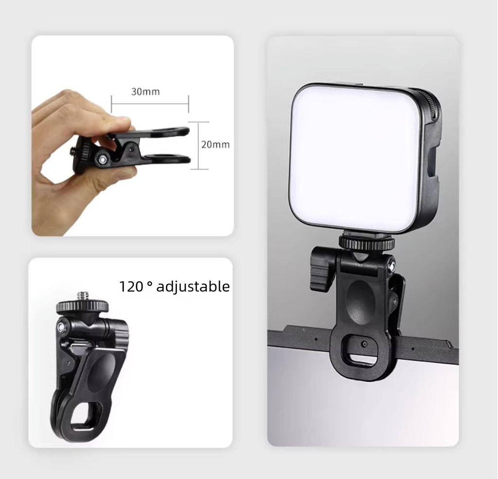Jiawei Portable SLR Camera Stabilizer with Fill Light for Outdoor Sports and Mobile Photography