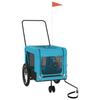 VidaXL Pet Bike Trailer Blue and Black 93939