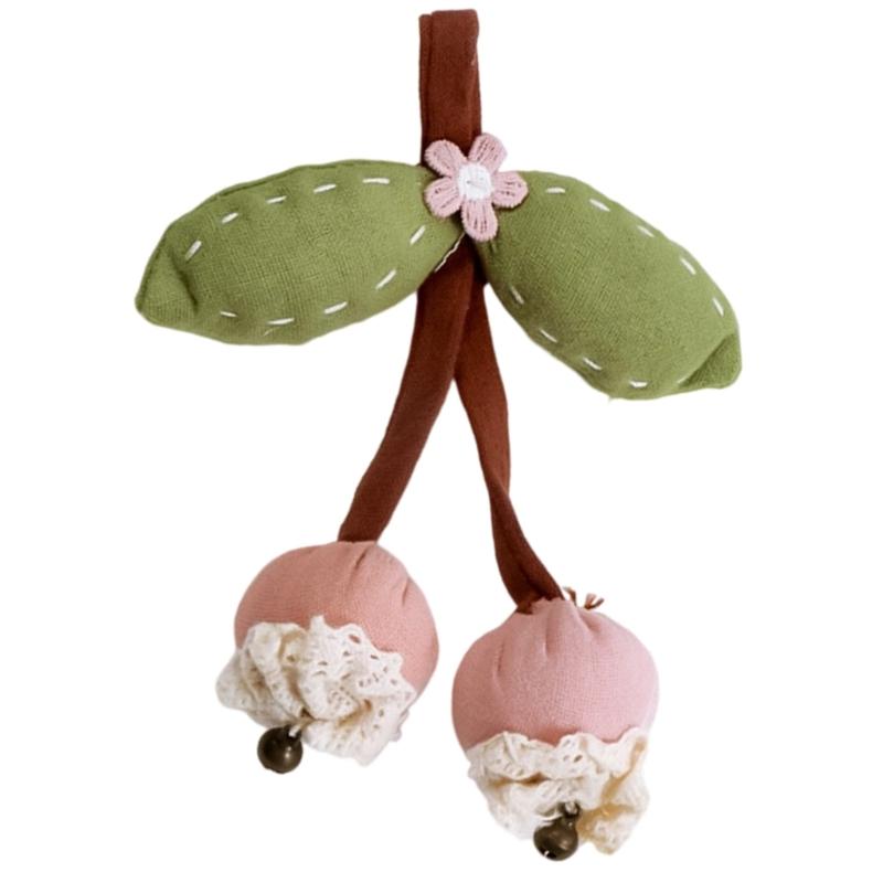 Handmade Fabric Hawthorn Cherrys Fruit Brooch Nature Inspire Accessory For Women