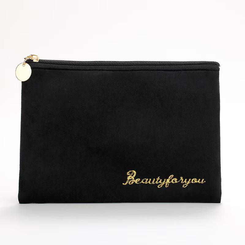 Samt-Make-up-Tasche: Hochkapazitives, Premium 4-teiliges Kosmetik- und Lippenstiftaufbewahrungsset
