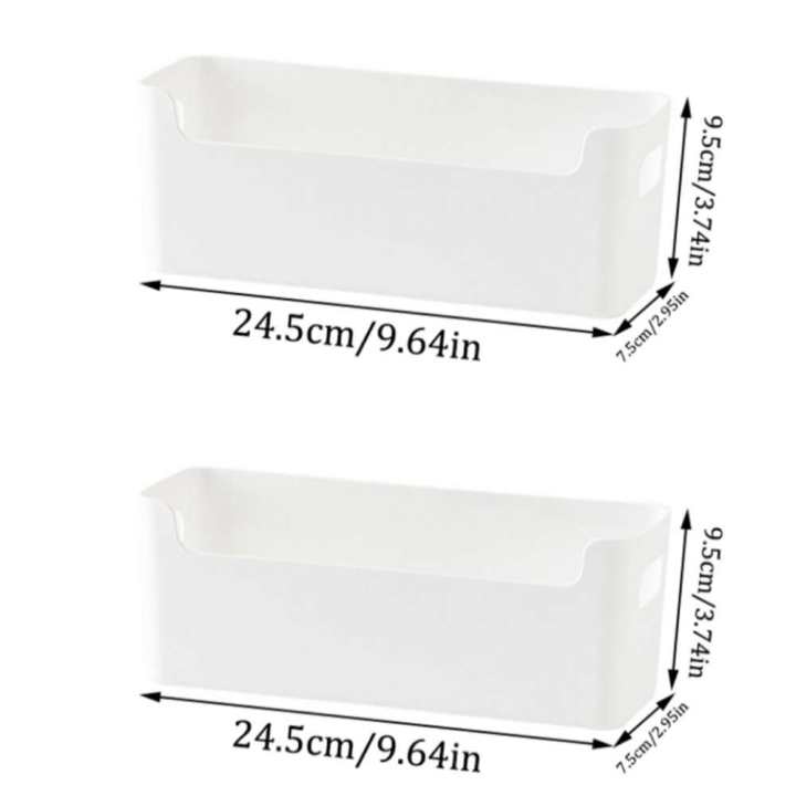 White Wall Hanging Storage Box, 1 /2 Wall Hanging Storage Artifacts, With Sticky Hooks, Suitable For Bedroom, Bathroom, Kitchen