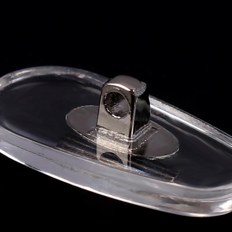 10Pairs Gold Silver Transparent Silicone Screw On Nose Pads Metal Core Brace For Glasses Support Eyewear Accessories