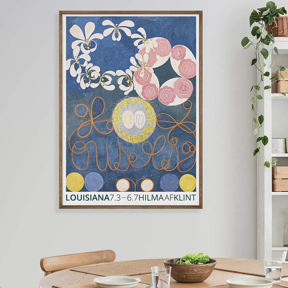Hilma Af Klint Print Modern Art Abstract Geometric Art - Gift Idea Home Decor Wall Art Canvas  Exhibition Poster No Frame
