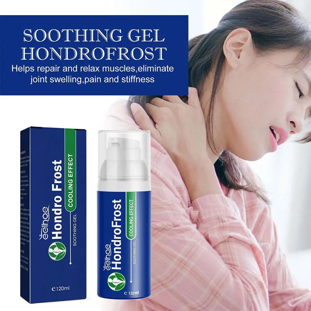 Hondrofrost Beruhigendes Gel, kühlende Schmerzlinderungswirkung, Gelenkschmerzölspray, Linderung von Knie- und Nackenschmerzen, Körpergesundheitspflege, Massagekörper, 120 ml