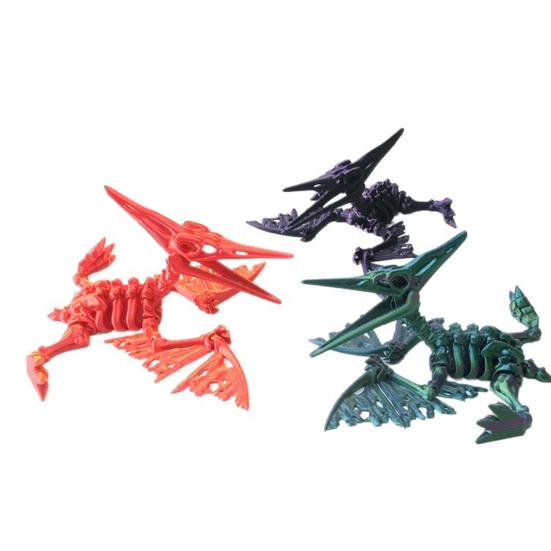 3D Printed Pterosaur Dino Skeleton with Articulated Joints Dinosaur Fidget