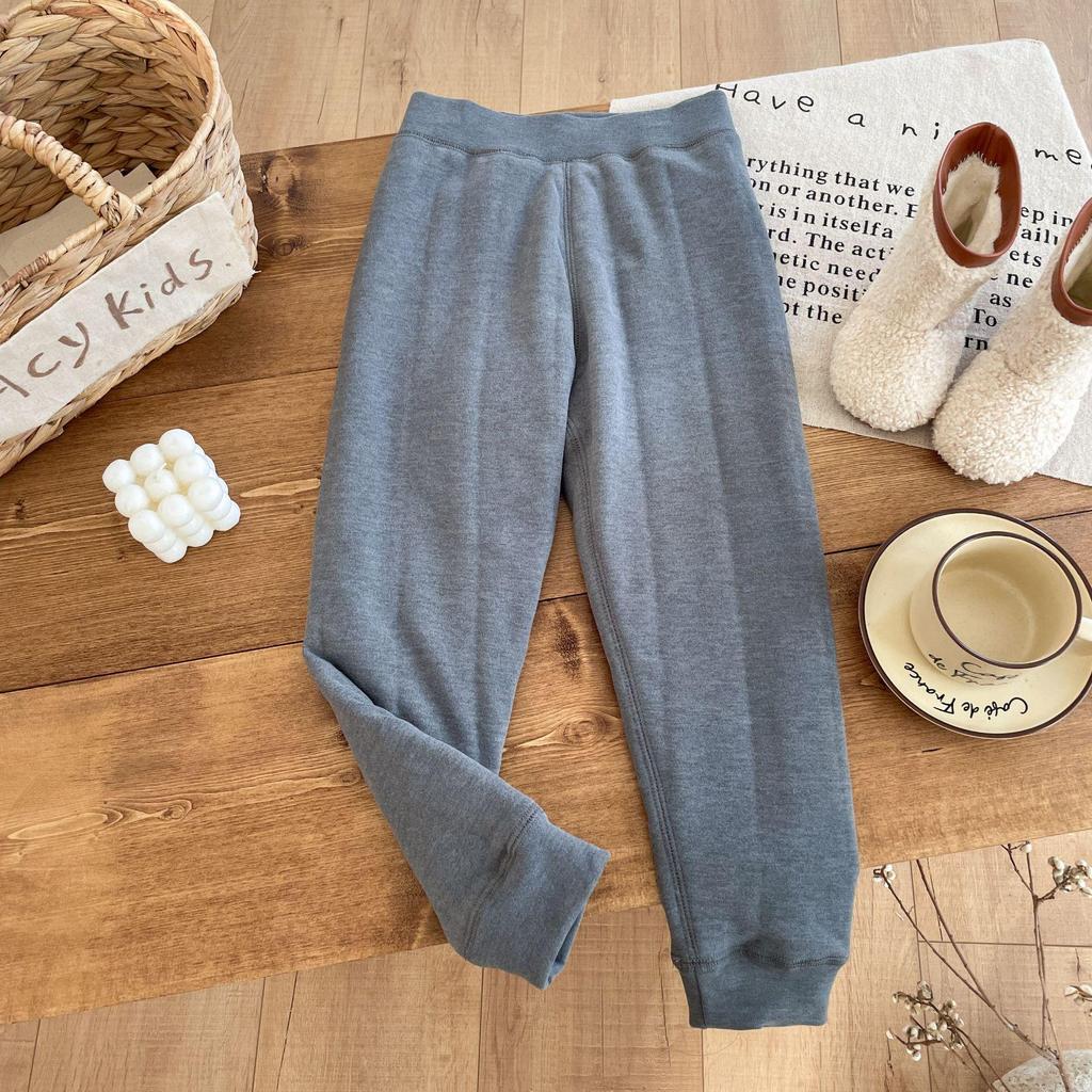 2025 Children's Casual Wool Four-Layer Thick Warm School Uniform Leggings