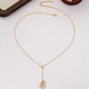 Gourd hollow design sense new national style fashion exquisite pearl inlaid zirconium neck chain simple high-end exquisite temperament niche