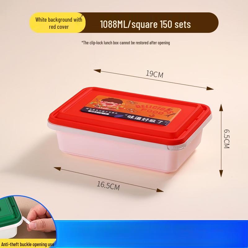 Disposable Tamper-Proof Takeout Food Container