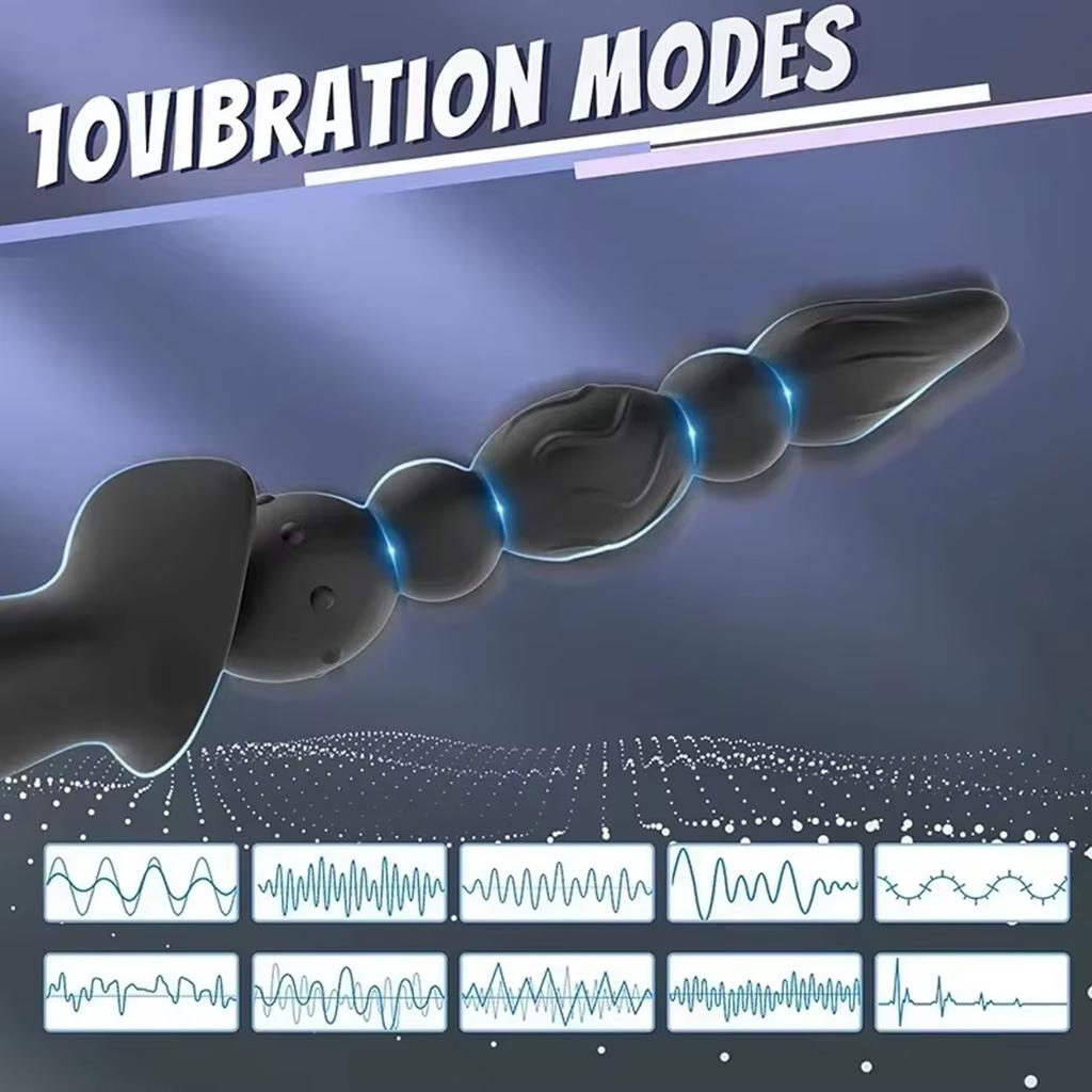 Beads Anal Dildo Vibrators for Men Women Silicone Butt Plug Vibrator Male Prostate Massager Couples Masturbator Buttplug Sex Toy