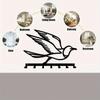 Bird Design Key Hanger 7 Hook Wall Mounted Organizer Rustproof Durable Home Decor