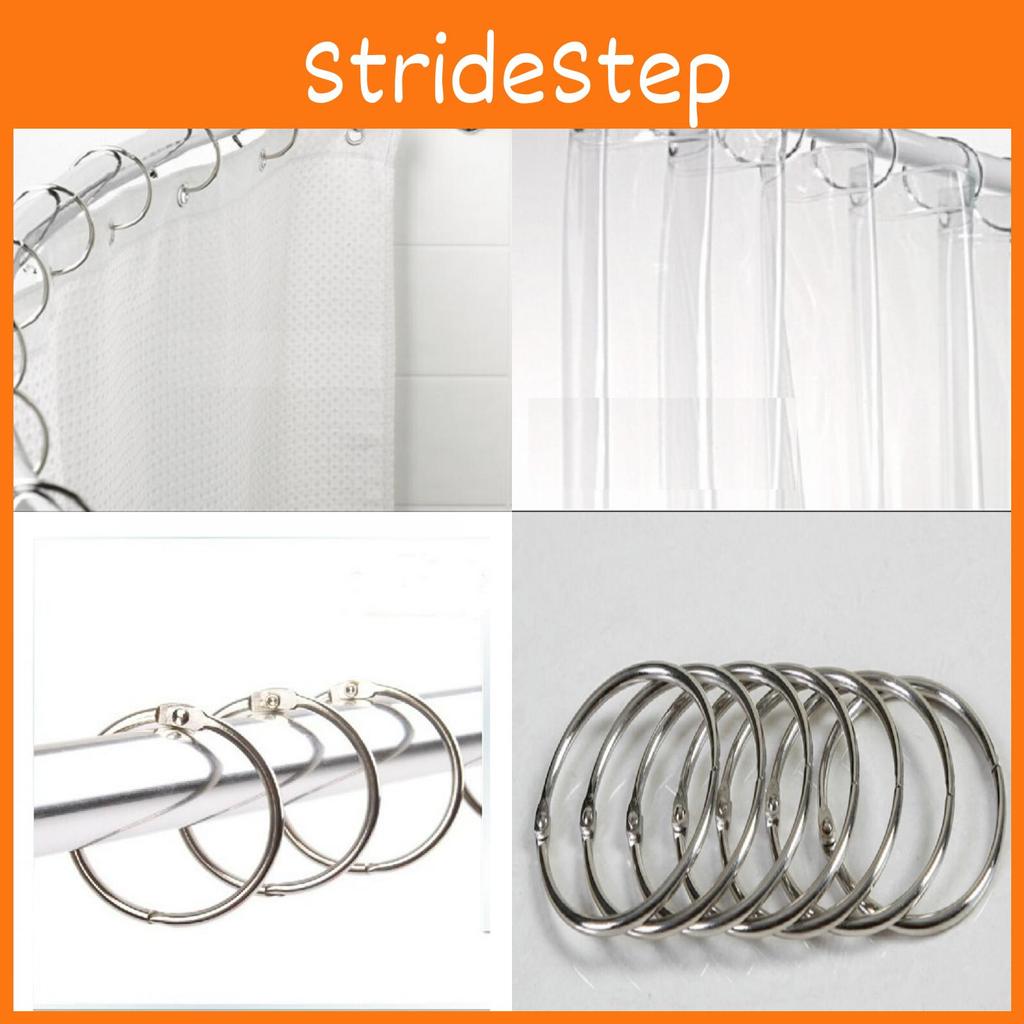 Minimalist Modern Metal Shower Curtain Hook Rings With Open Ends Decor Accessory