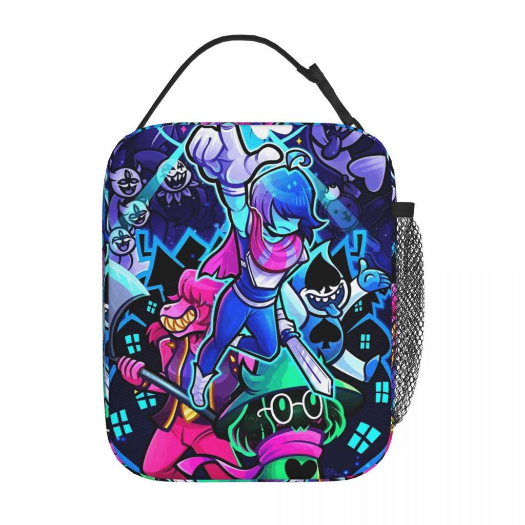 Deltarune Insulated Lunch Bag Leakproof Adventure Video Game Reusable Cooler Bag Lunch Box Tote Office Picnic Food Bag