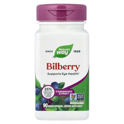 Nature's Way Bilberry Premium Extract Vegan Capsules, 90 Count